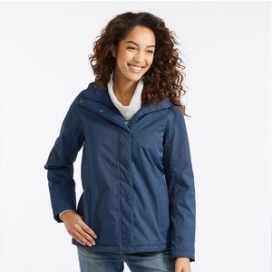 L.L. Bean Fleece Lined Women’s Jacket. Navy w/Gray Fleece Lining. Size 1X